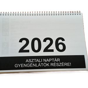 Naptár gyengénlátóknak+állvány