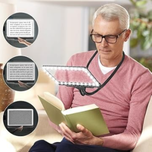 Nagyító, nyakba akasztható ledes, 24X17,5X4,5cm